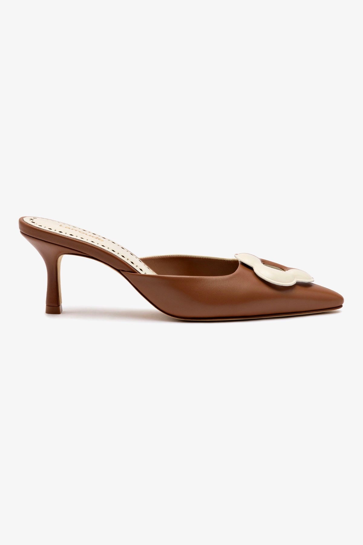 Flora Pump In Caramel and Ivory Leather