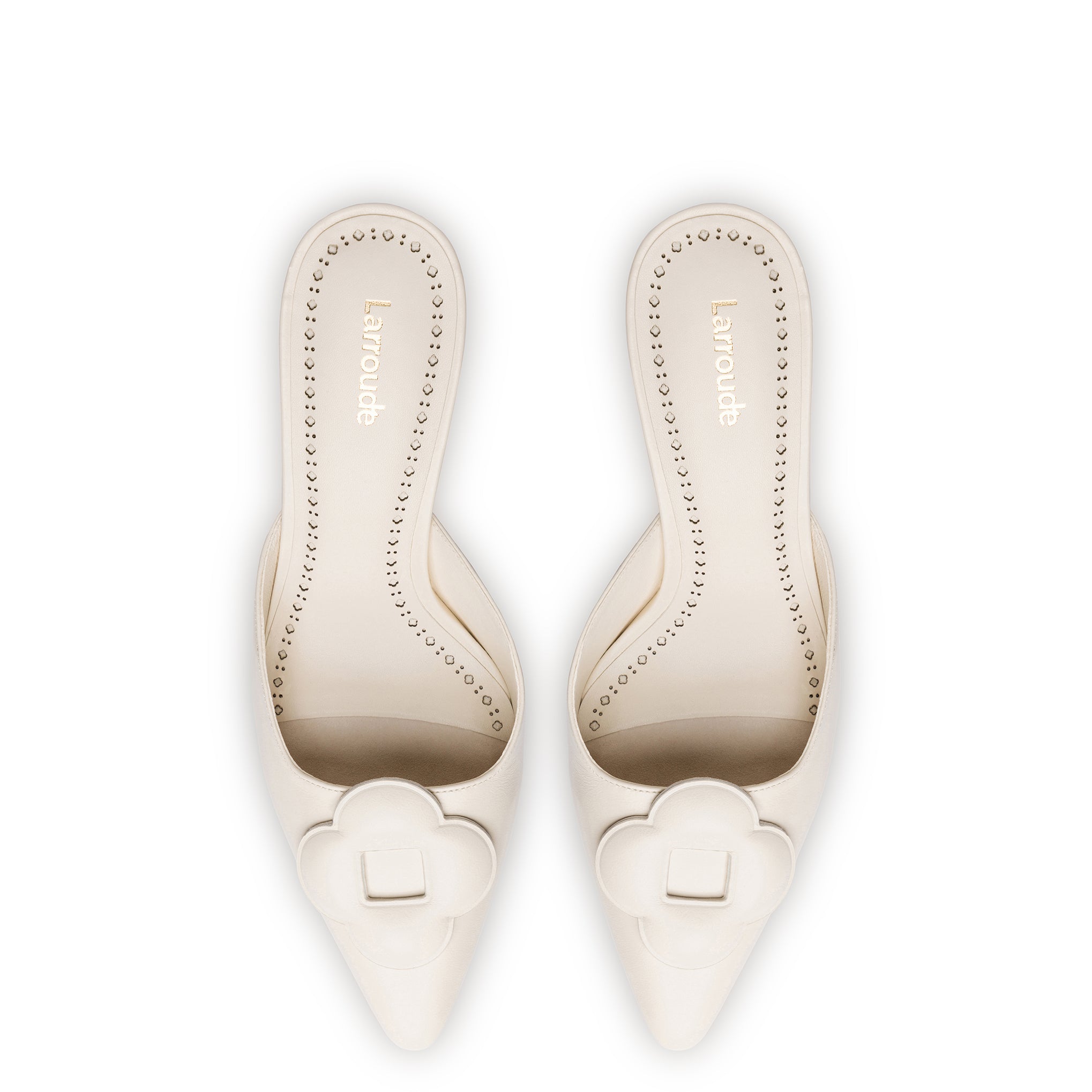 Flora Pump In Ivory Leather