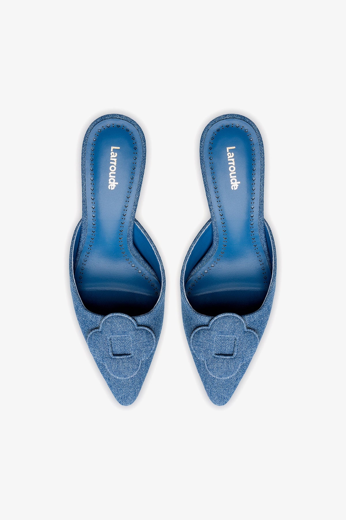 Flora Pump In Blue Stoned Denim