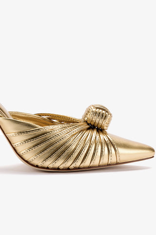 Mule Valerie Couro Dourado