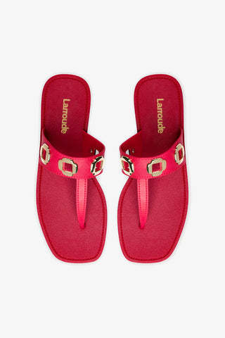 Milan S In Scarlet PVC Jellys Larroudé