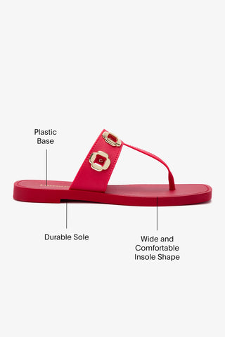Milan S In Scarlet PVC Jellys Larroudé
