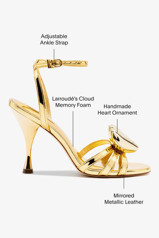 Amore Sandal in Gold Specchio