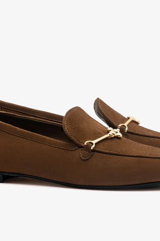 Mocassim Katherine Camurça Marrom Loafer Larroudé