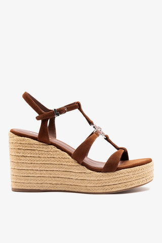 Sandália Espadrille Camurça Marrom Womens - Shoes - Sandals Larroudé