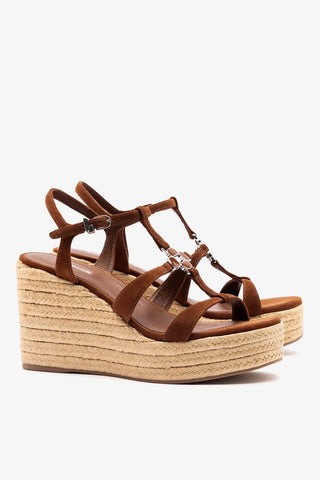 Sandália Espadrille Camurça Marrom Womens - Shoes - Sandals Larroudé