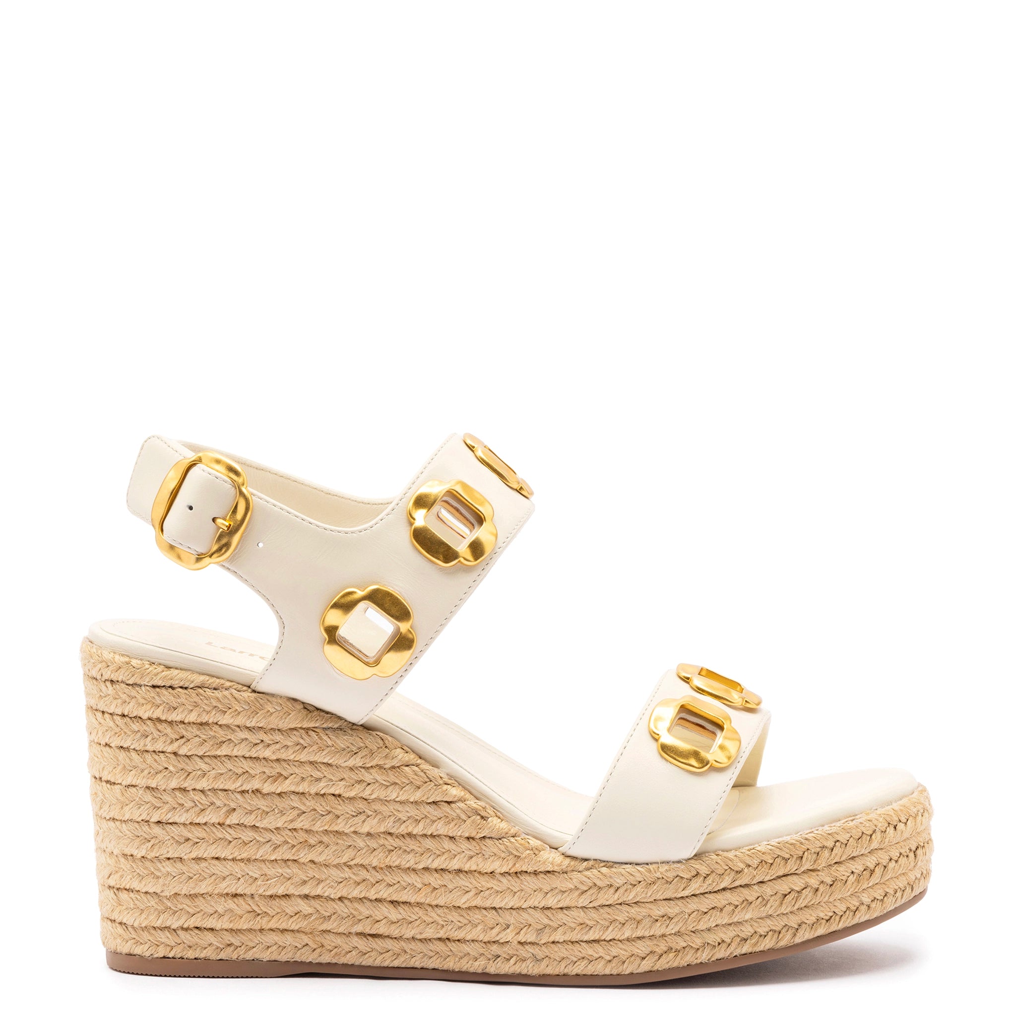 Milan Espadrille In Ivory Leather