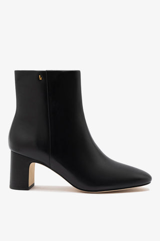 Bota Gloria Couro Preto Boot Larroudé