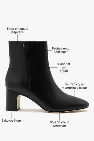Bota Gloria Couro Preto ABC