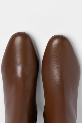 Bota Gloria Couro Marrom Boot Larroudé