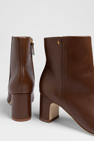 Bota Gloria Couro Marrom Boot Larroudé