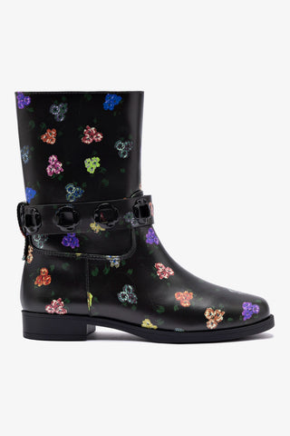 Larroudé x Libertine Milan Flat Bootie In Antique Primrose