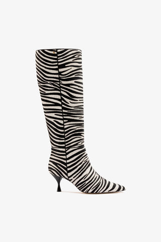 Bota Georgia Couro Zebra Boot Larroudé