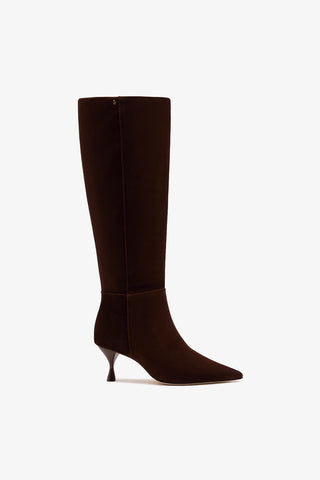 Bota Georgia Camurça Marrom Boot Larroudé