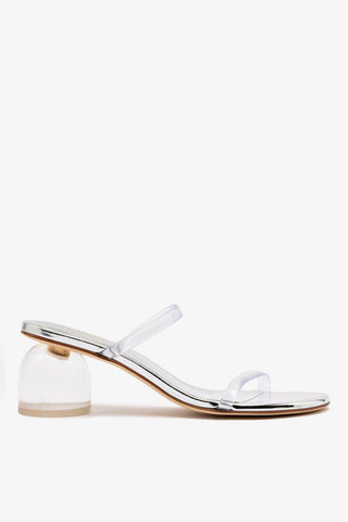 Mule Dew Drop Espelhado Prateado e Vinil