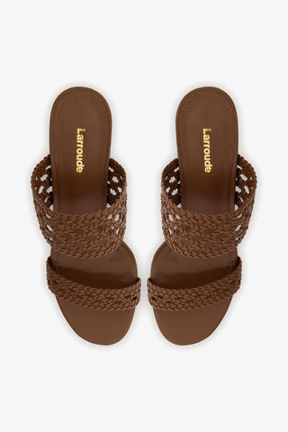 Mule Dew Drop Macramê Couro Marrom