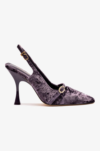 Ines Hi Pump In Purple Velvet