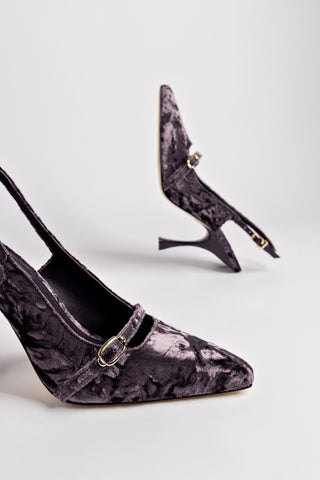 Ines Hi Pump In Purple Velvet