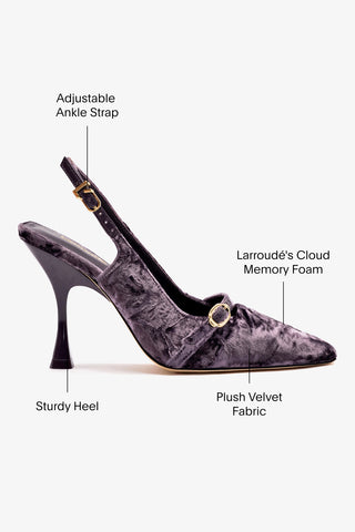 Ines Hi Pump In Purple Velvet