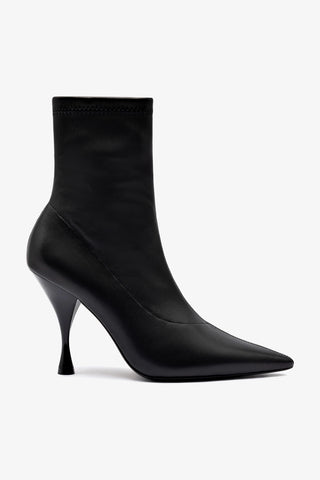 Mini Georgia Boot In Black Stretch Leather