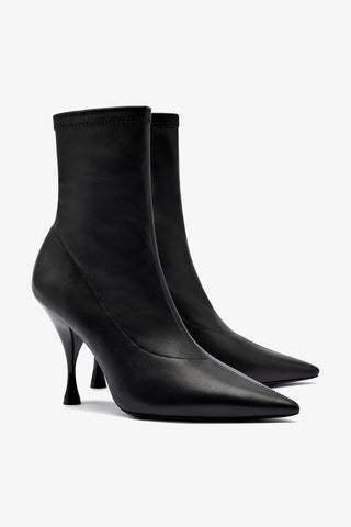 Bota Georgia Mini Couro Stretch Preto