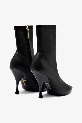 Bota Georgia Mini Couro Stretch Preto