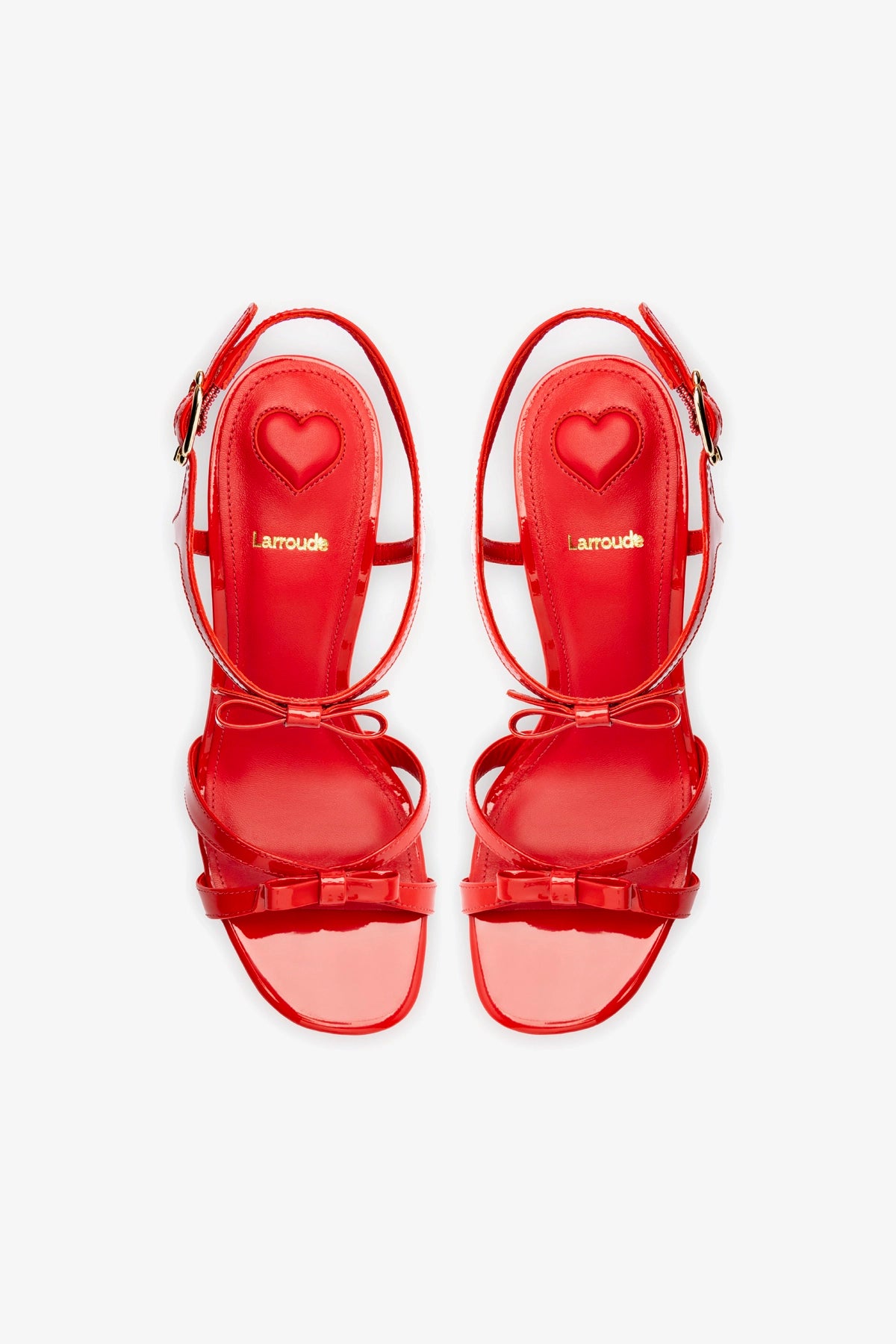 Brooks Sandal In Scarlet Patent Leather