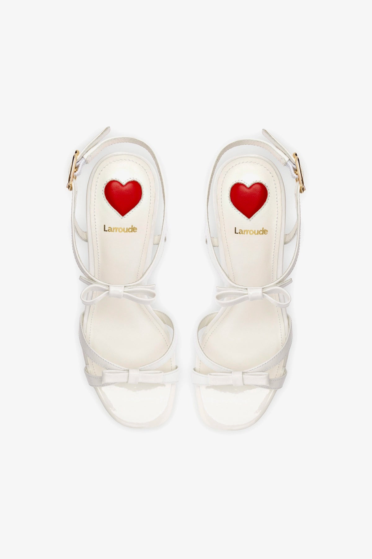 Brooks Sandal In White Patent Leather