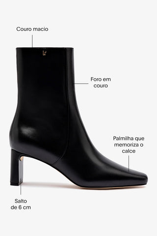 Bota Alexis Couro Preto Boot Larroudé