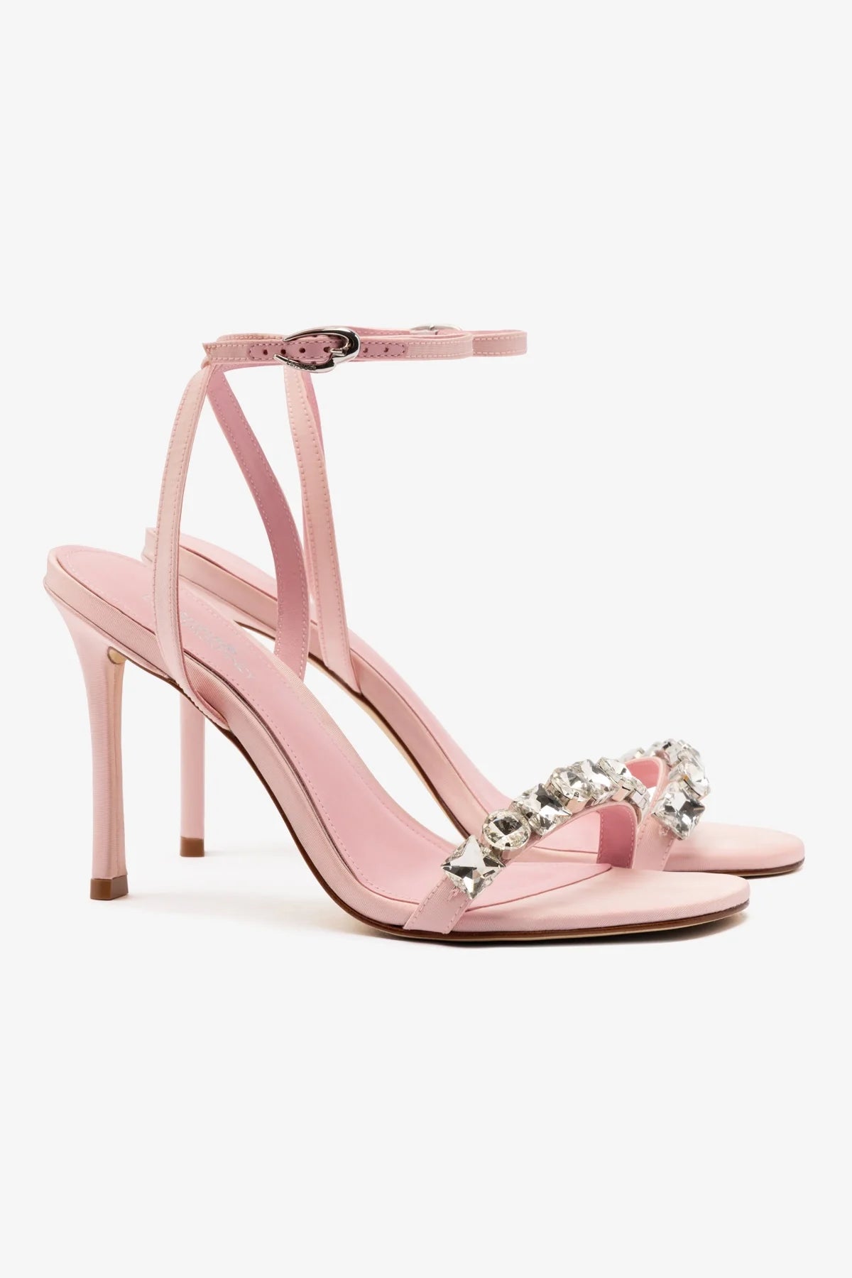 Larroudé for LoveShackFancy Calypso Sandal In Pink Fabric