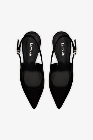 Kaitlan Crystal Pump In Black Suede