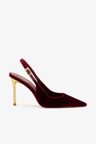 Slingback Kaitlan Veludo Vinho