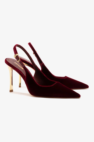 Slingback Kaitlan Veludo Vinho