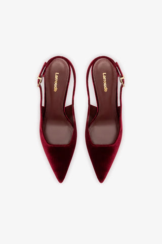 Slingback Kaitlan Veludo Vinho