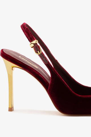 Slingback Kaitlan Veludo Vinho