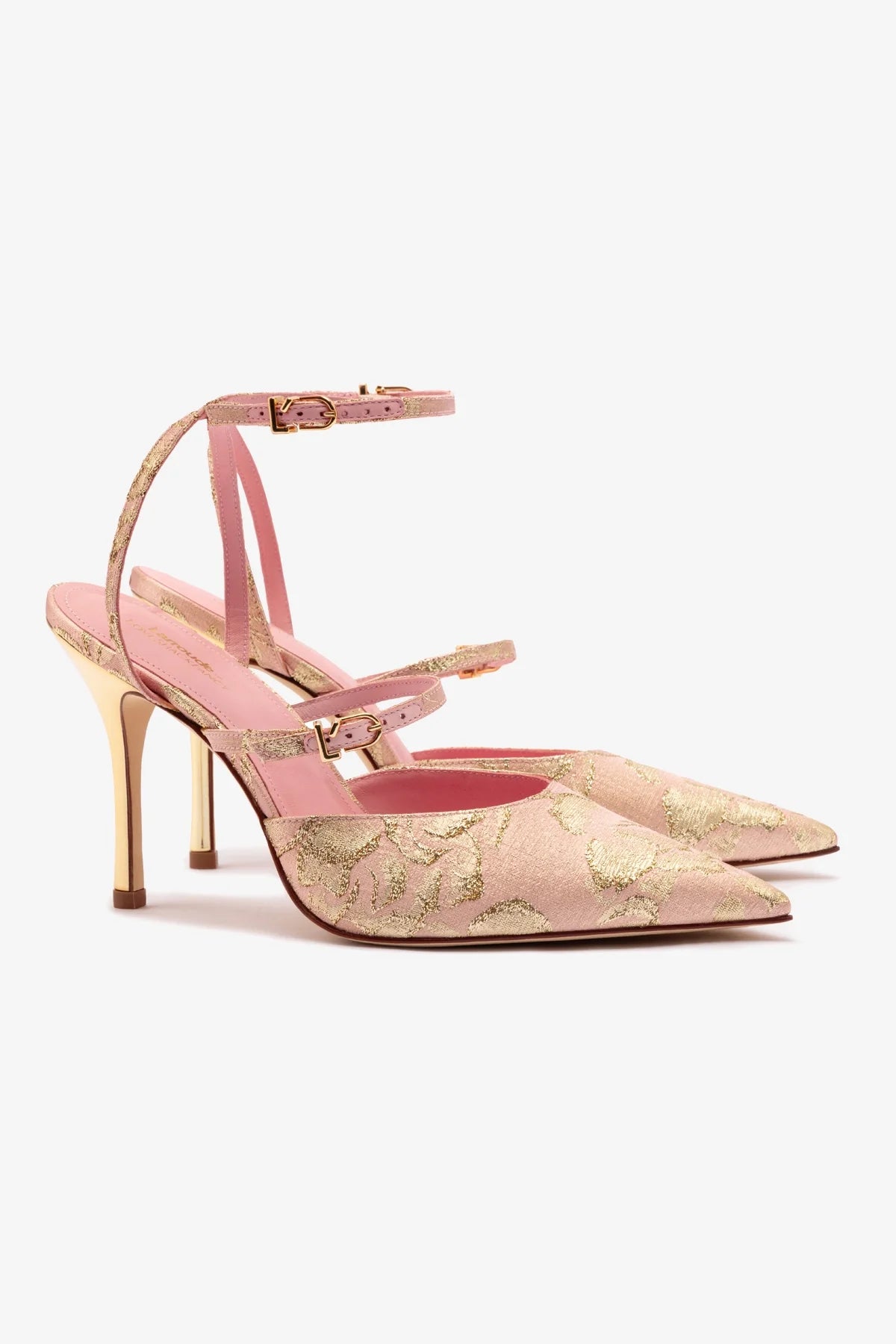 Larroudé for LoveShackFancy Kris Pump In Sand Brocade