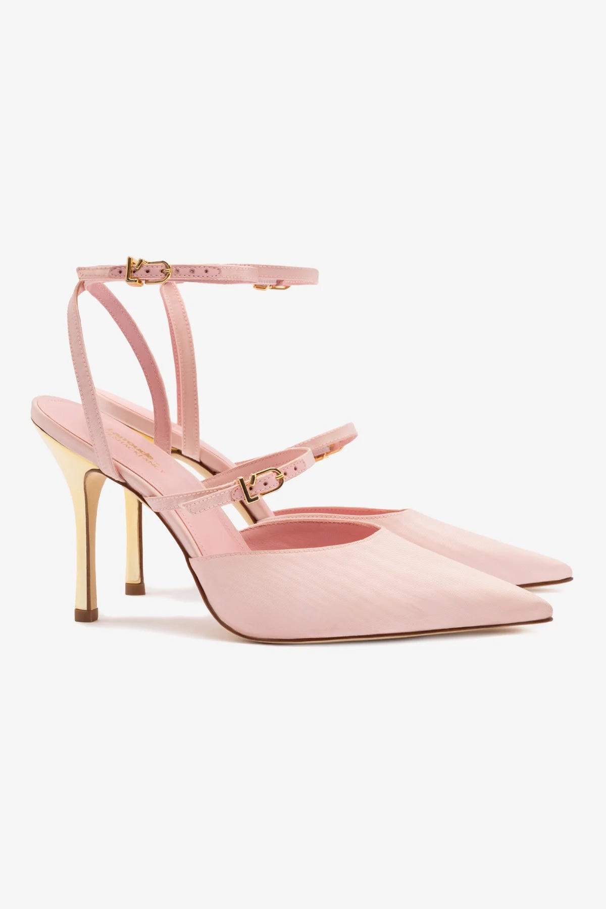 Larroudé for LoveShackFancy Kris Pump In Pink Fabric