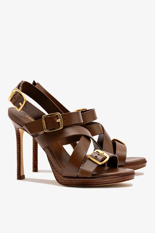 Sandália Patti Couro Marrom