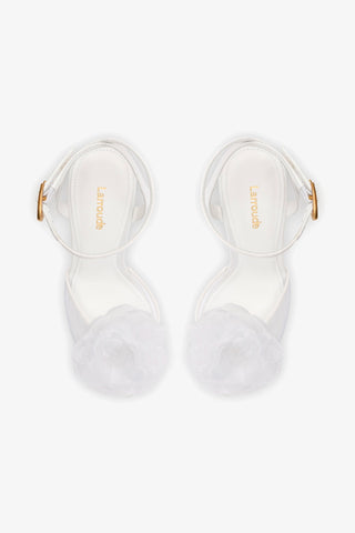 Salma Platform Sandal In White Satin