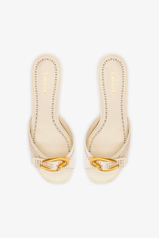Verona Mule In Ivory Leather