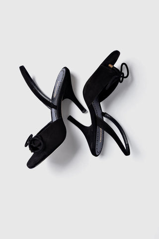 Sandália Lady Camurça Preto Womens - Shoes - Sandals Larroudé