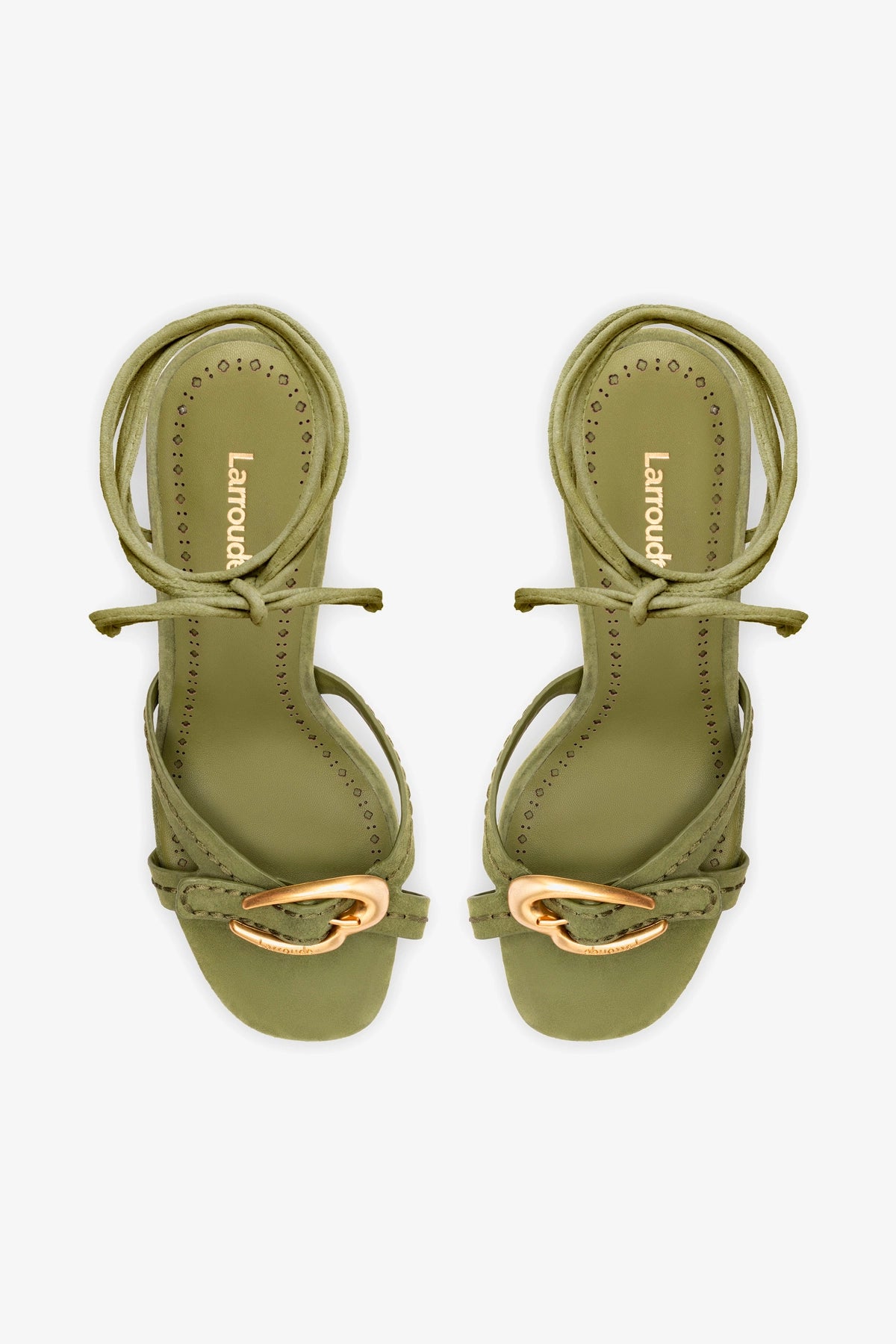 Verona Strappy Sandal In Seaweed Suede