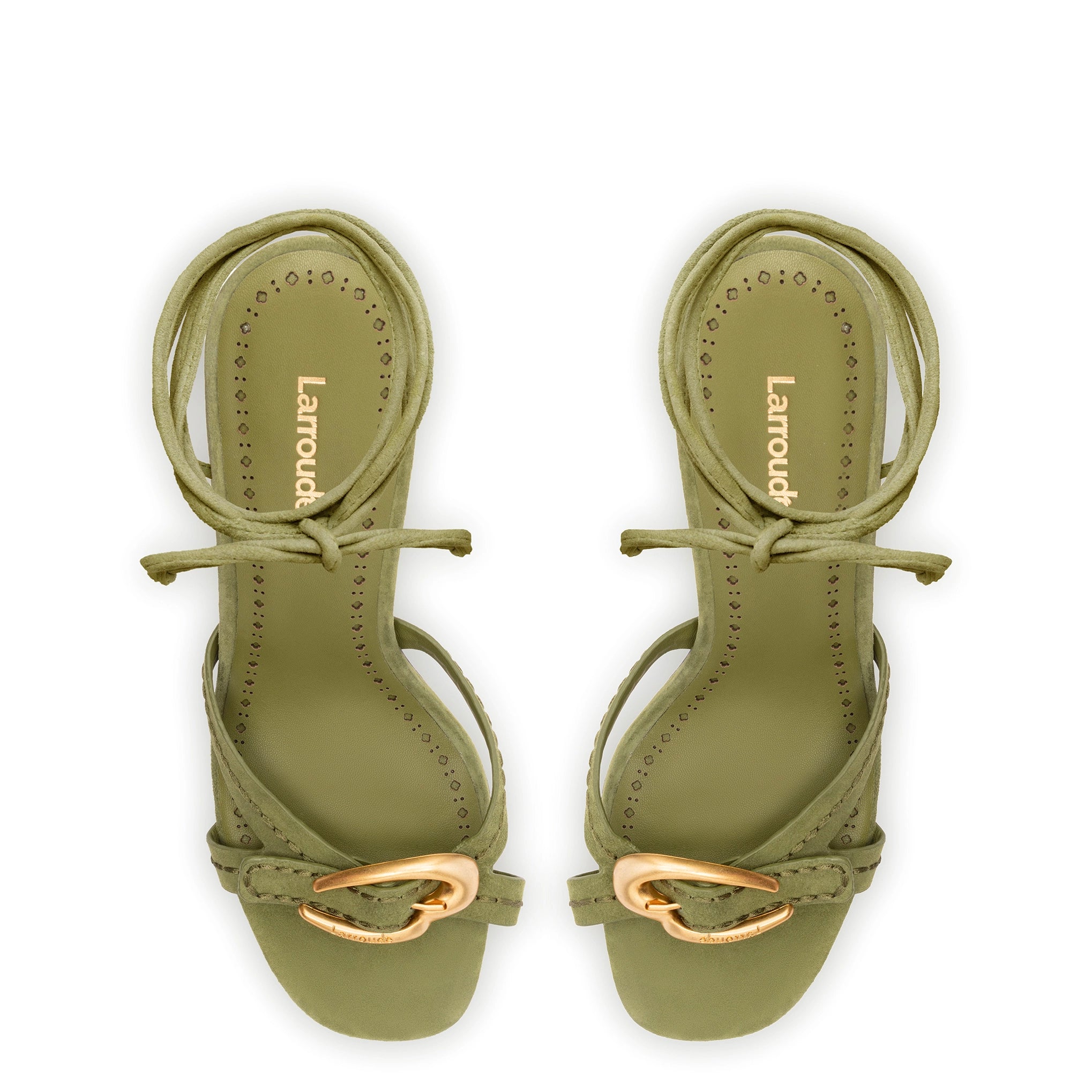 Verona Strappy Sandal In Seaweed Suede