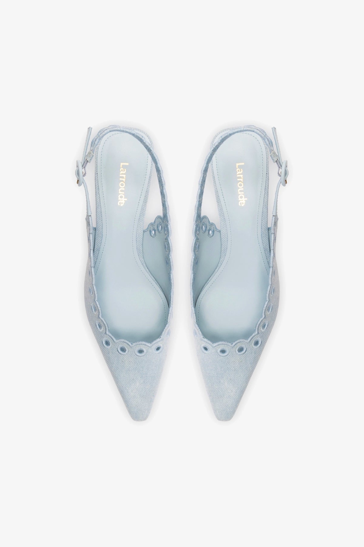 Florence Broderie Pump In Maya Denim