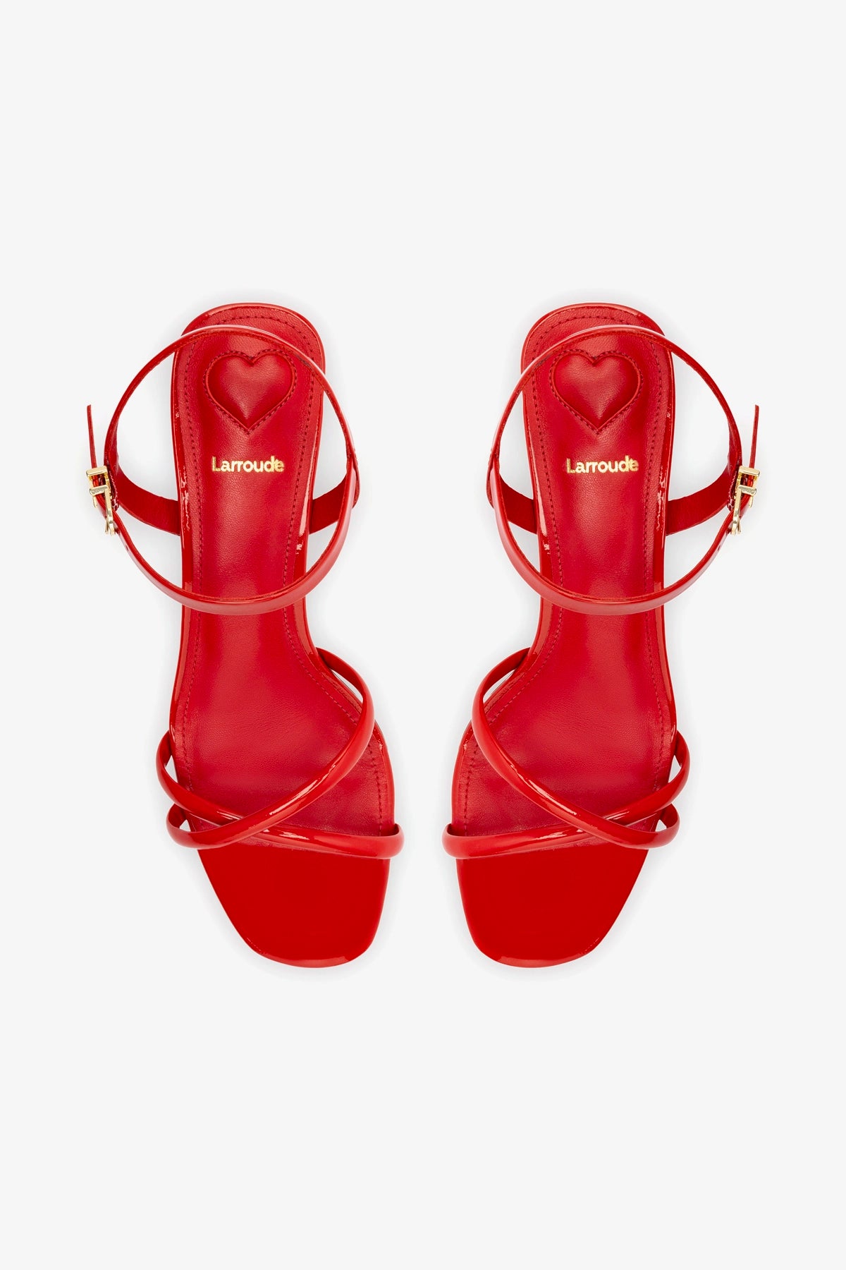 Charlotte Sandal In Scarlet Patent Leather