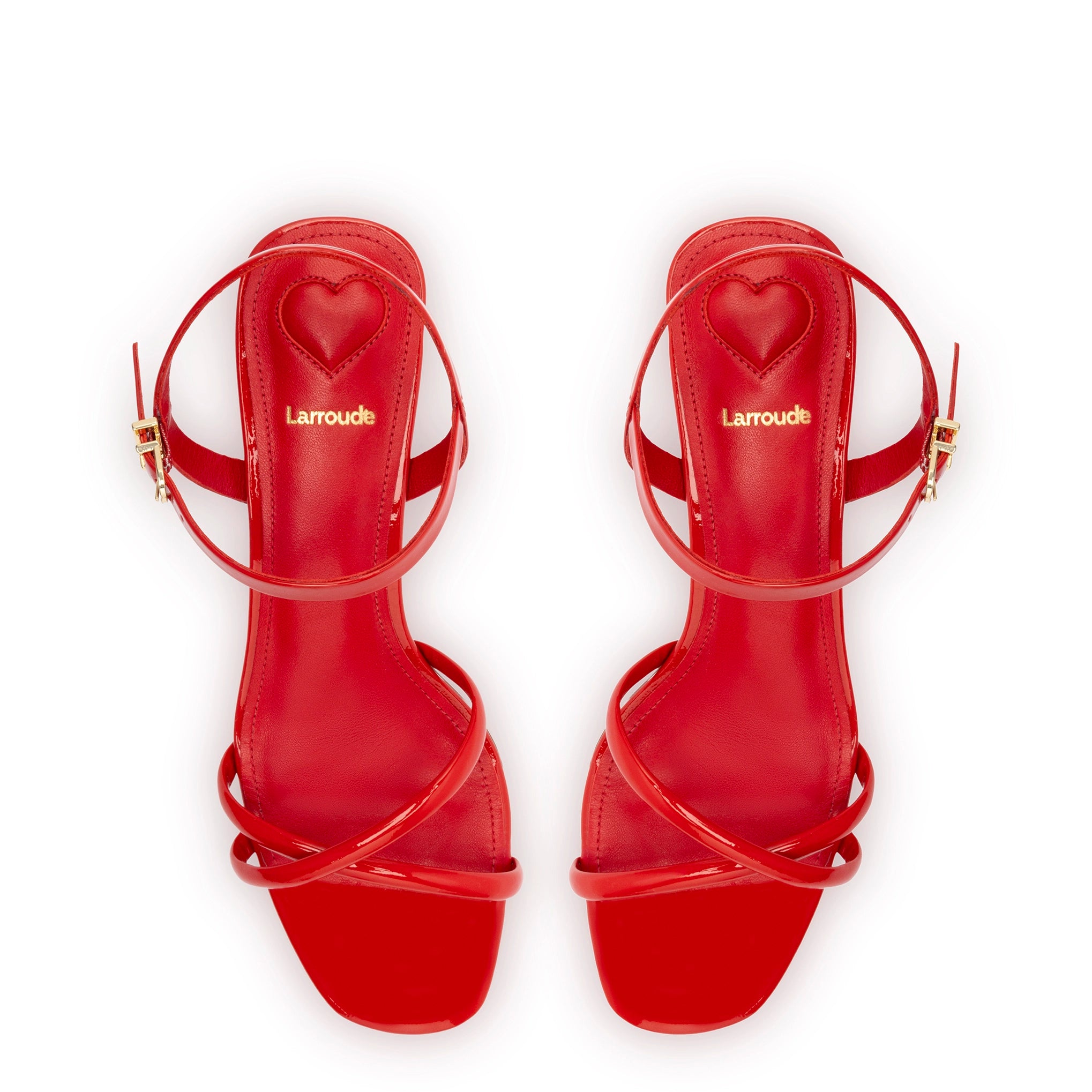 Charlotte Sandal In Scarlet Patent Leather