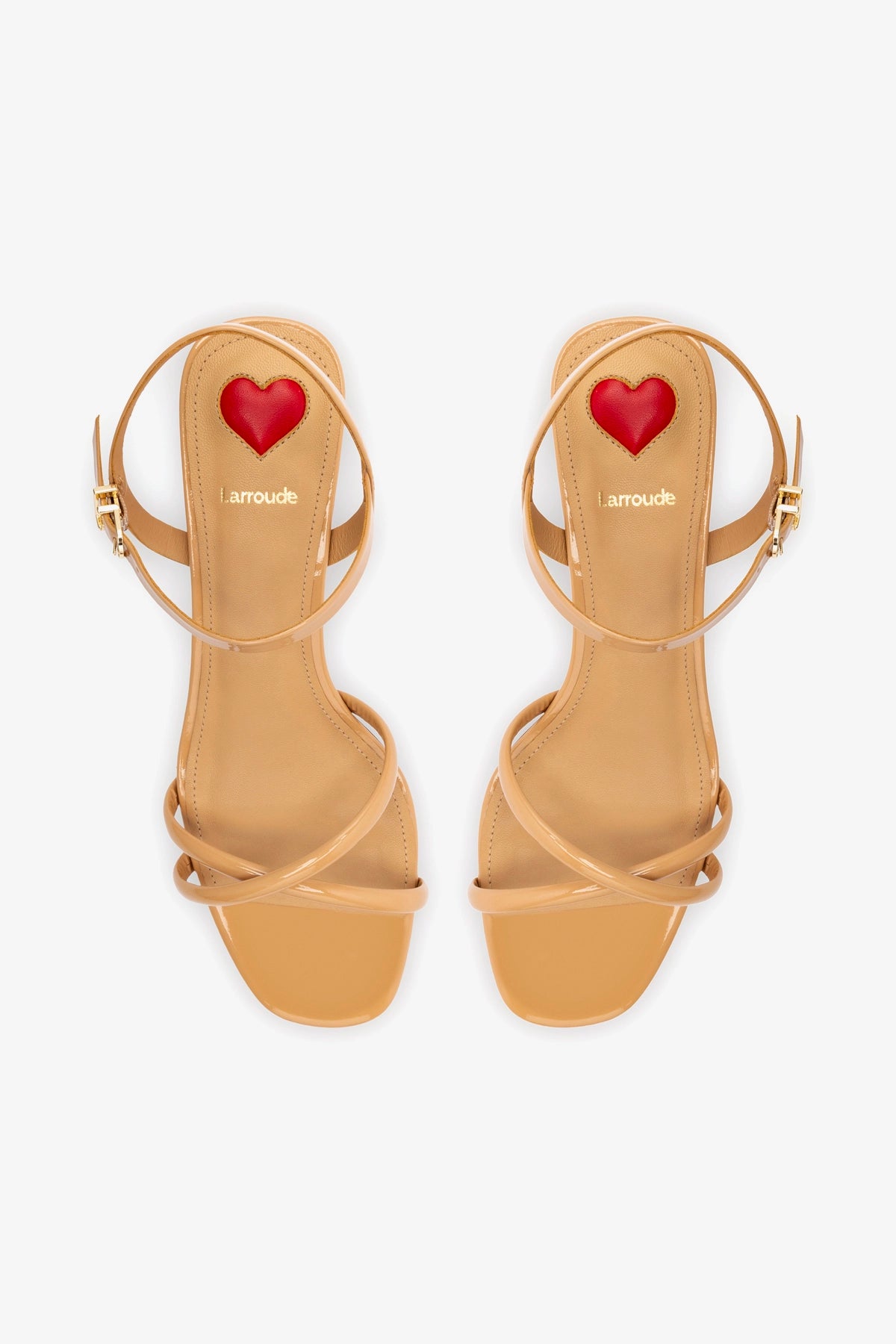 Charlotte Sandal In Tan Patent Leather