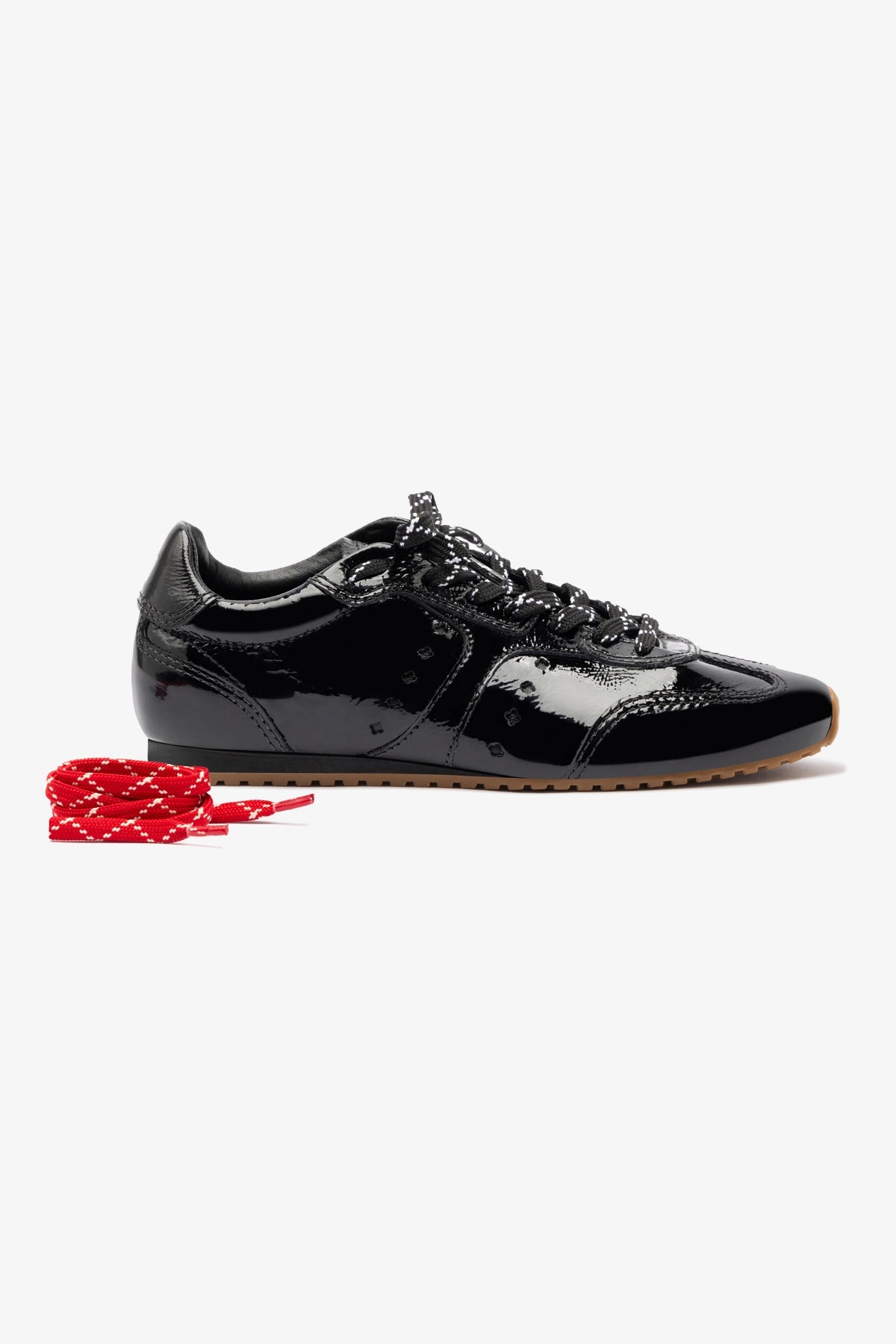 Stella Sneaker In Black Patent Leather