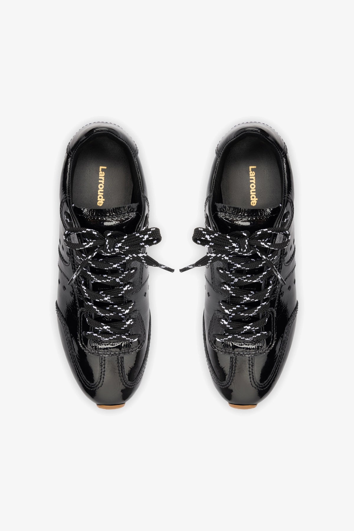 Stella Sneaker In Black Patent Leather