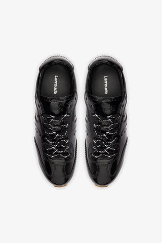 Stella Sneaker In Black Patent Leather